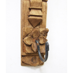 Wieszak ścienny  Rzeźbiony Drewno egzotyczne Hand Made 26cm